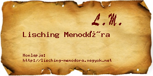 Lisching Menodóra névjegykártya